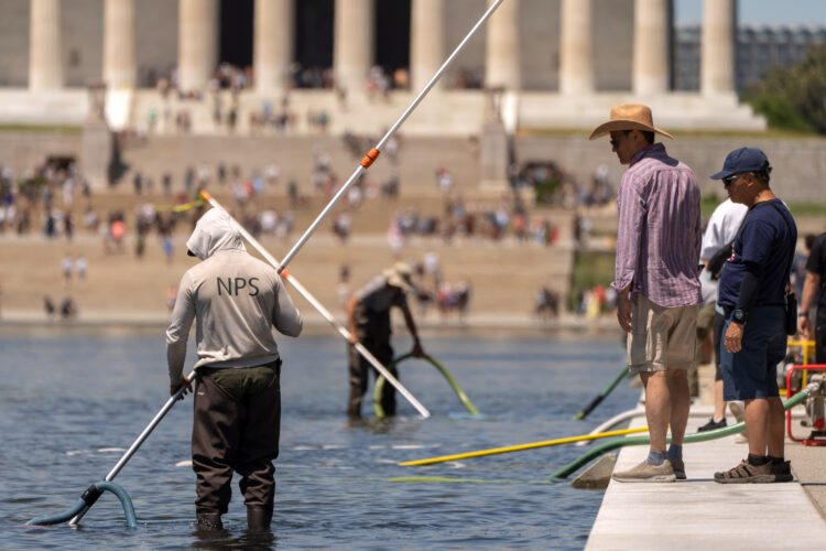 Trump Tries To Blame Reflecting Pool Woes On Vandalism